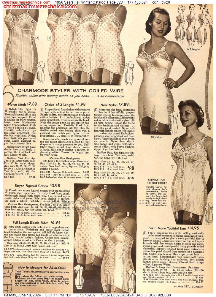 1956 Sears Fall Winter Catalog, Page 323
