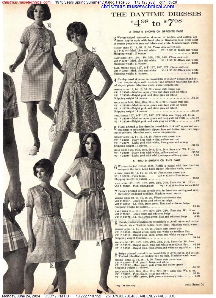 1970 Sears Spring Summer Catalog, Page 55