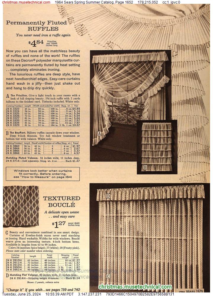 1964 Sears Spring Summer Catalog, Page 1652