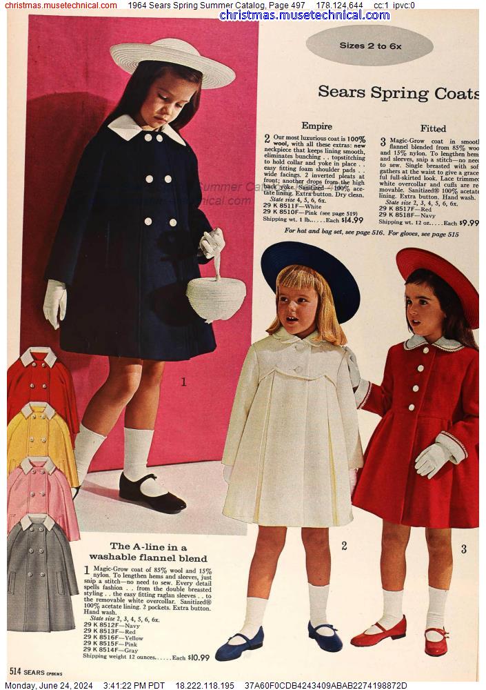 1964 Sears Spring Summer Catalog, Page 497