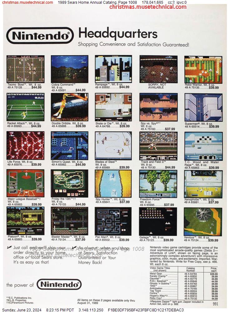 1989 Sears Home Annual Catalog, Page 1008