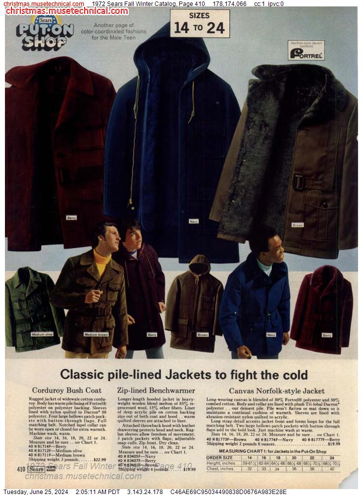 1972 Sears Fall Winter Catalog, Page 410