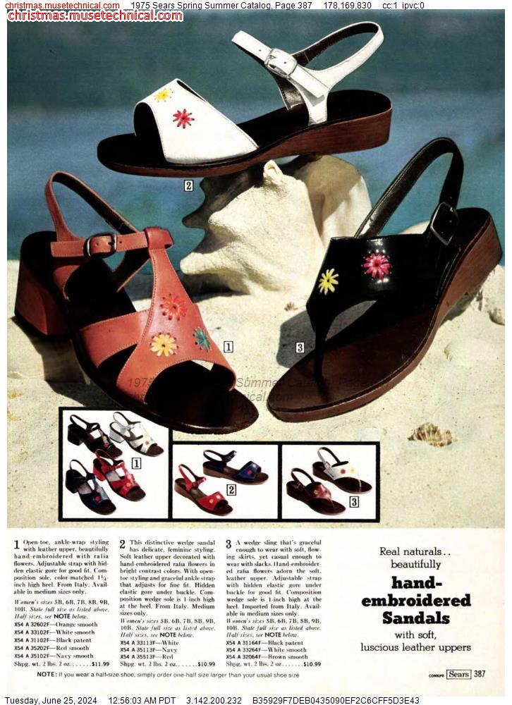 1975 Sears Spring Summer Catalog, Page 387