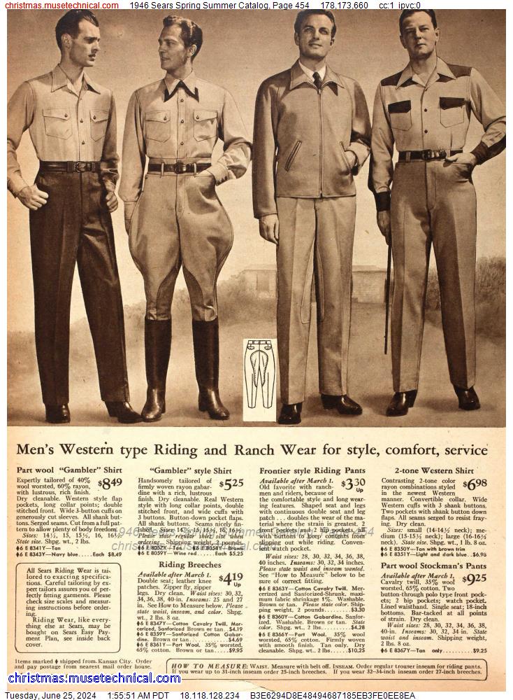 1946 Sears Spring Summer Catalog, Page 454