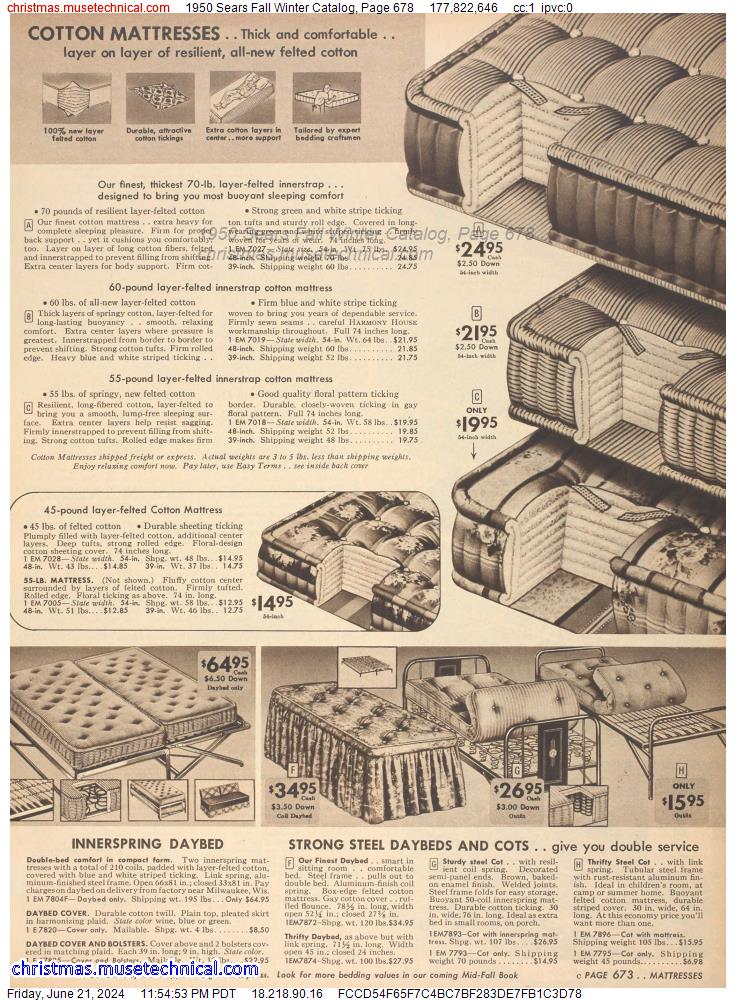 1950 Sears Fall Winter Catalog, Page 678