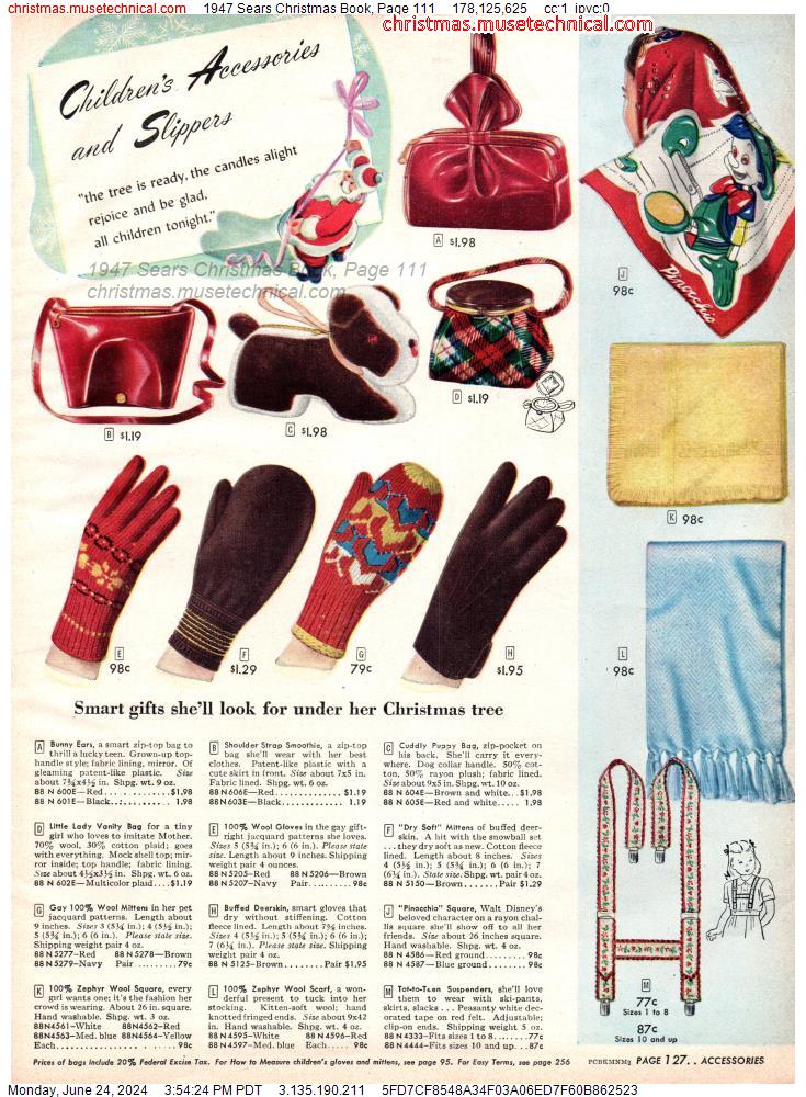 1947 Sears Christmas Book, Page 111