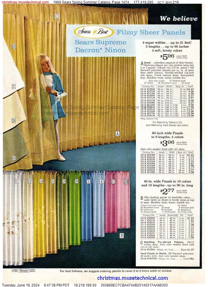 1969 Sears Spring Summer Catalog, Page 1474
