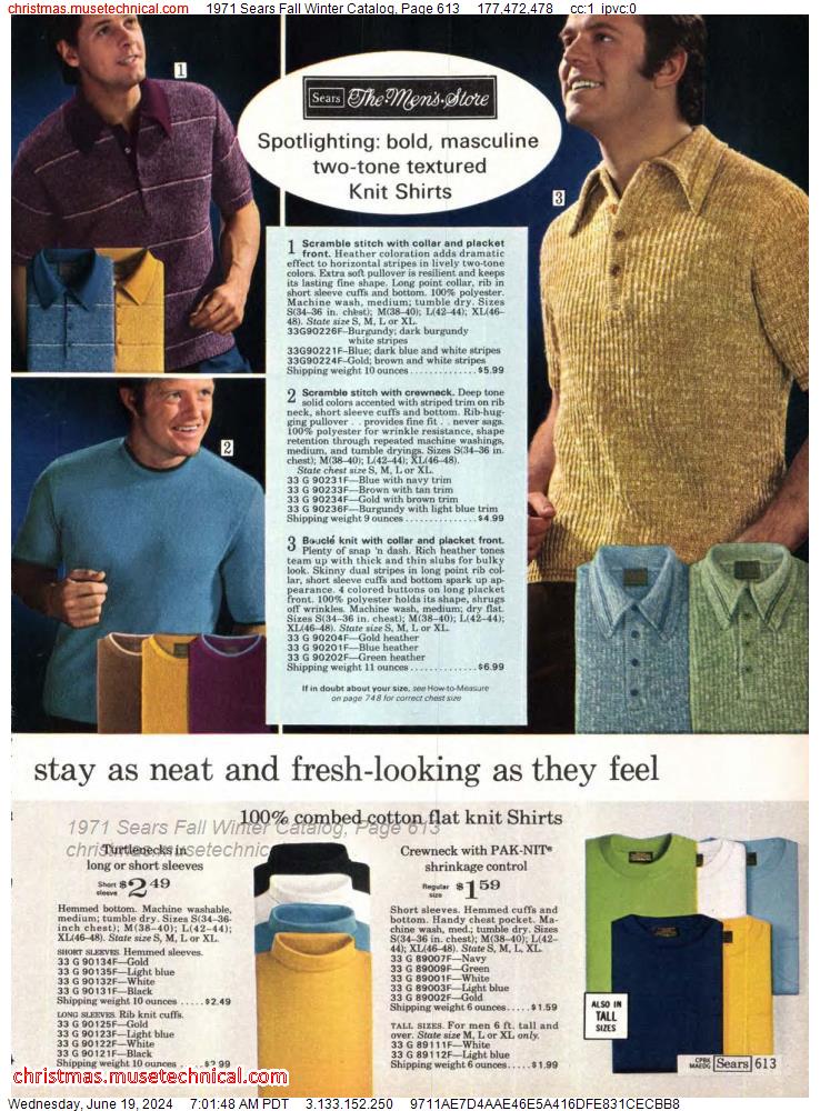 1971 Sears Fall Winter Catalog, Page 613