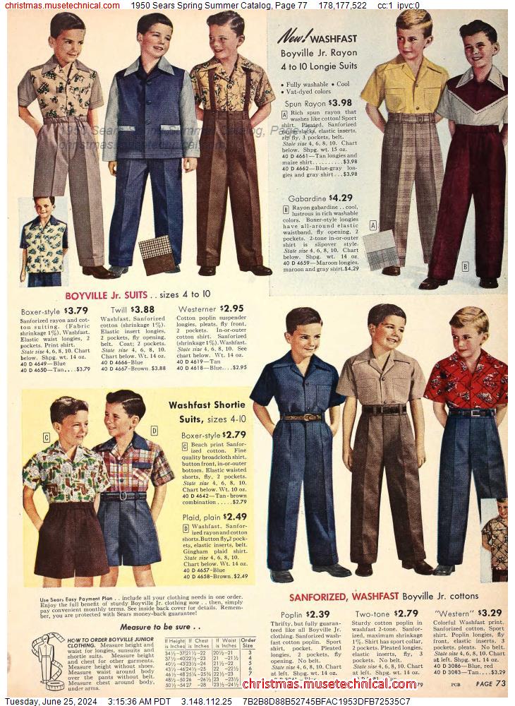 1950 Sears Spring Summer Catalog, Page 77