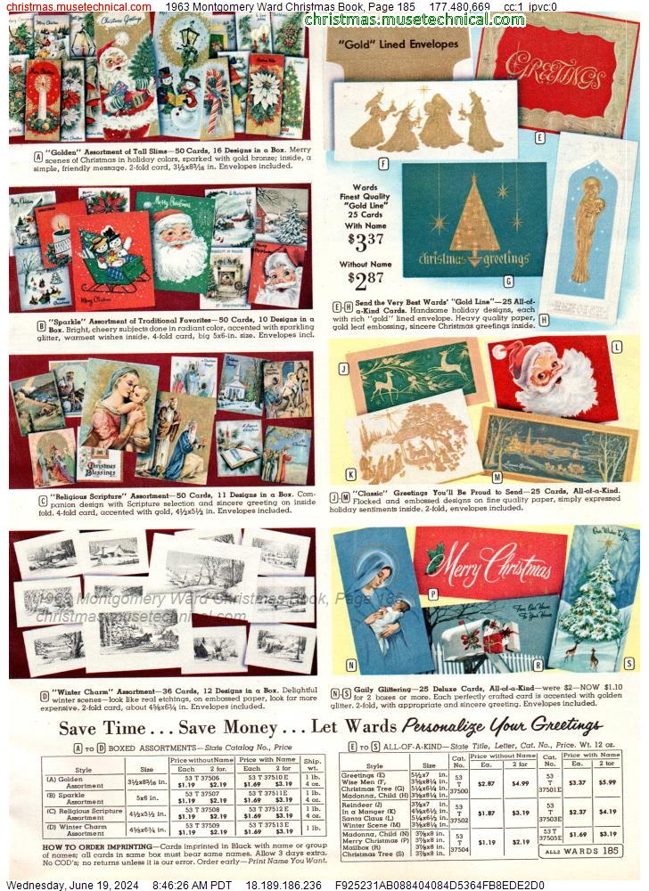 1963 Montgomery Ward Christmas Book, Page 185