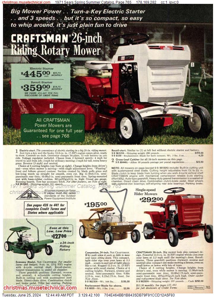 1971 Sears Spring Summer Catalog, Page 765