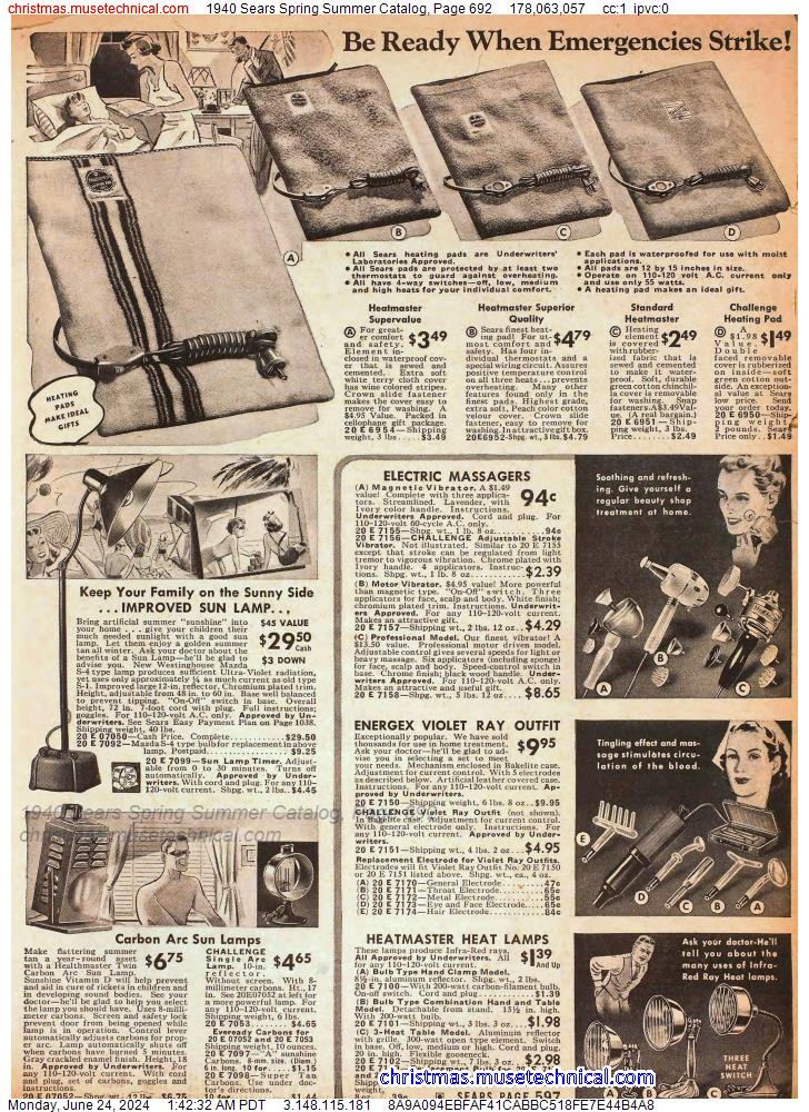 1940 Sears Spring Summer Catalog, Page 692