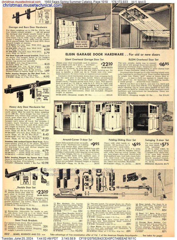 1950 Sears Spring Summer Catalog, Page 1018