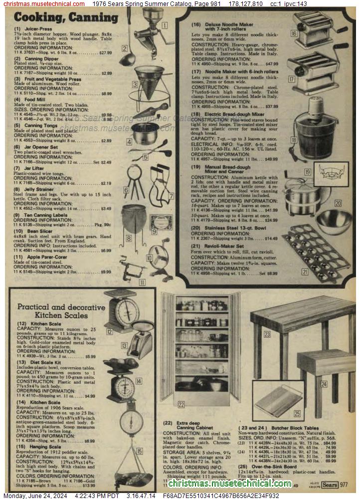 1976 Sears Spring Summer Catalog, Page 981