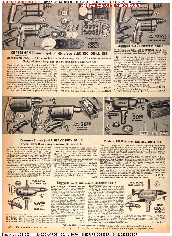 1955 Sears Spring Summer Catalog, Page 1154