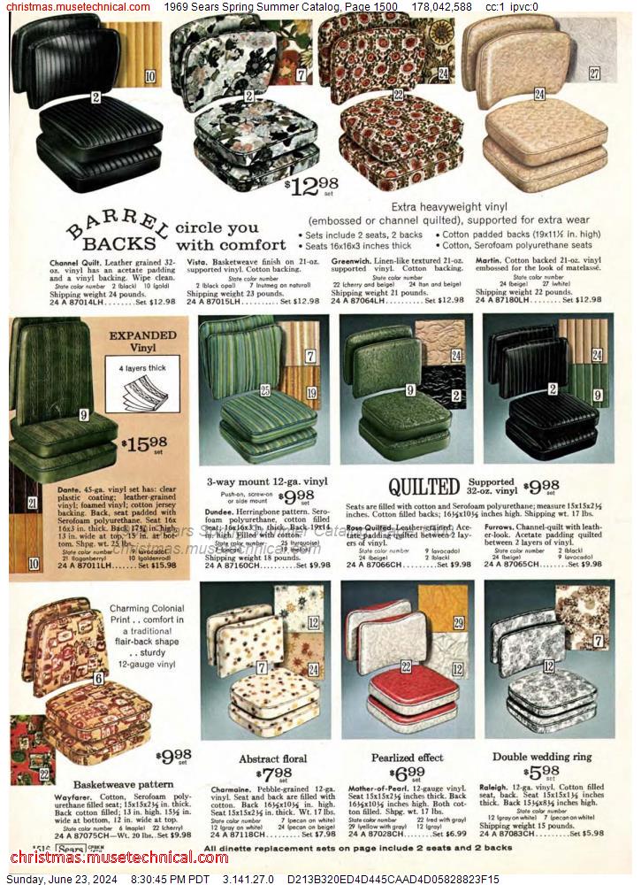 1969 Sears Spring Summer Catalog, Page 1500