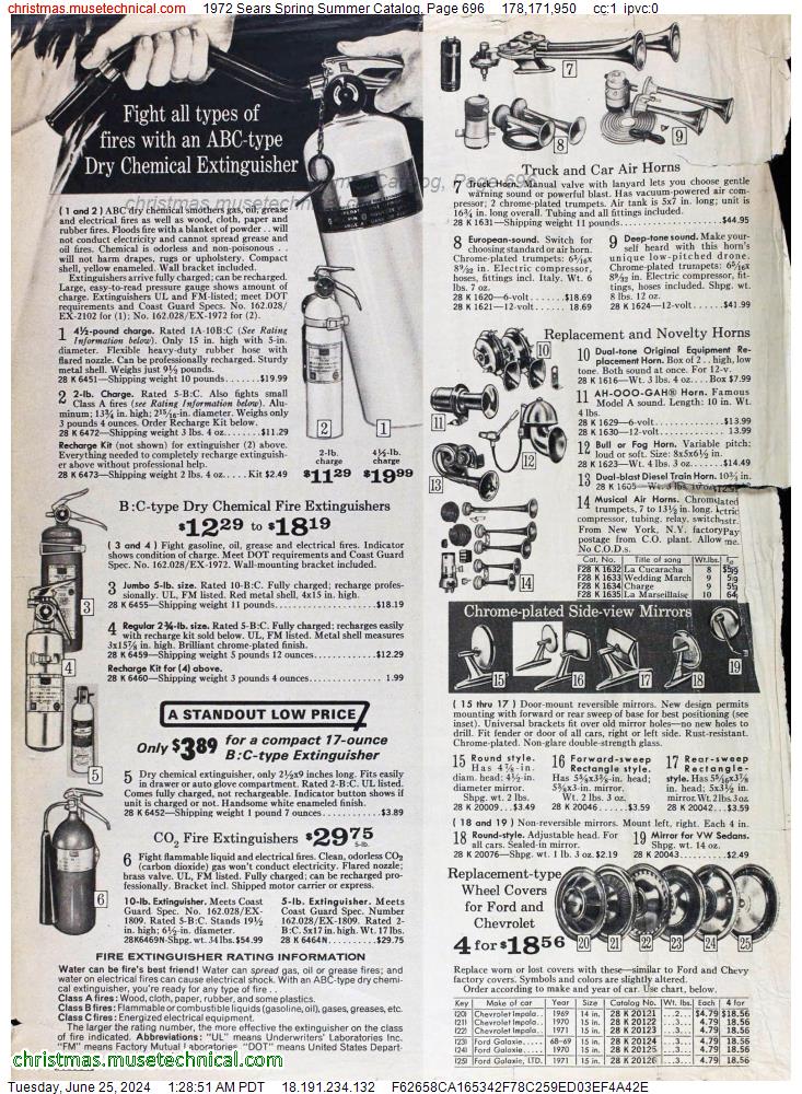1972 Sears Spring Summer Catalog, Page 696