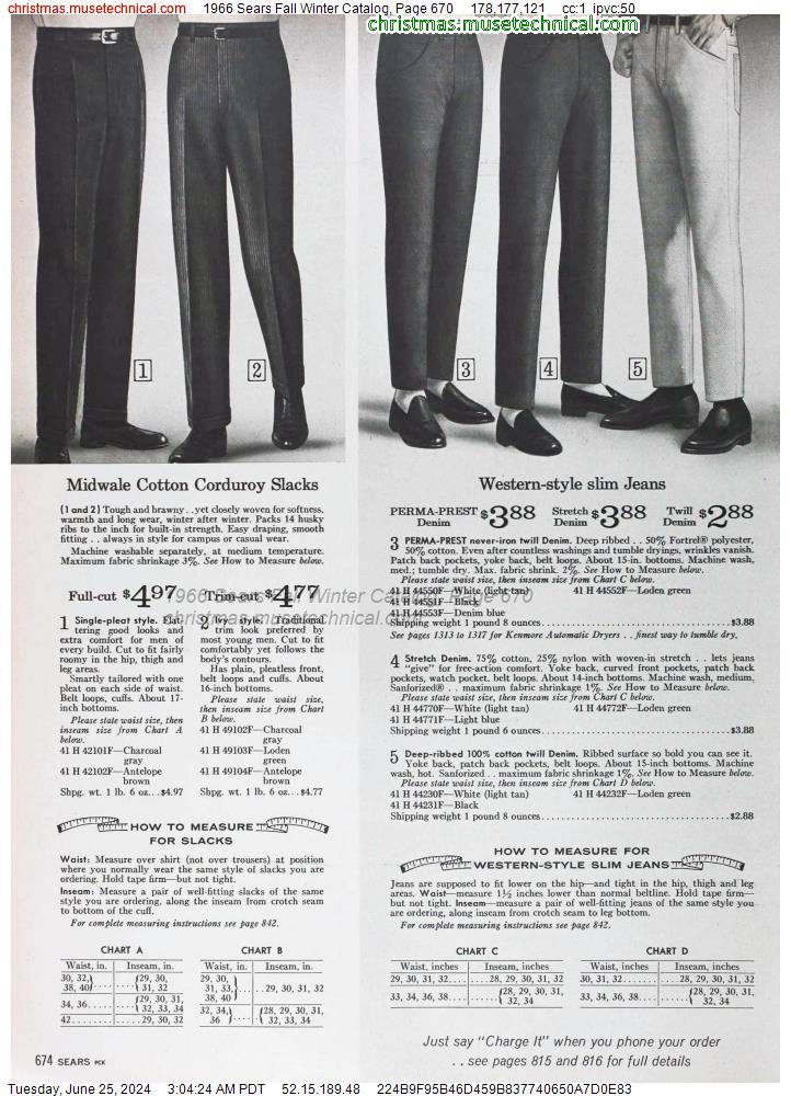 1966 Sears Fall Winter Catalog, Page 670