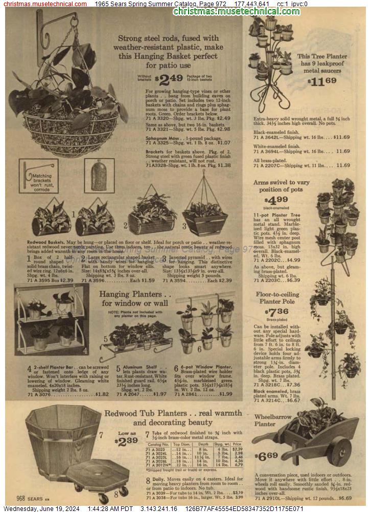 1965 Sears Spring Summer Catalog, Page 972