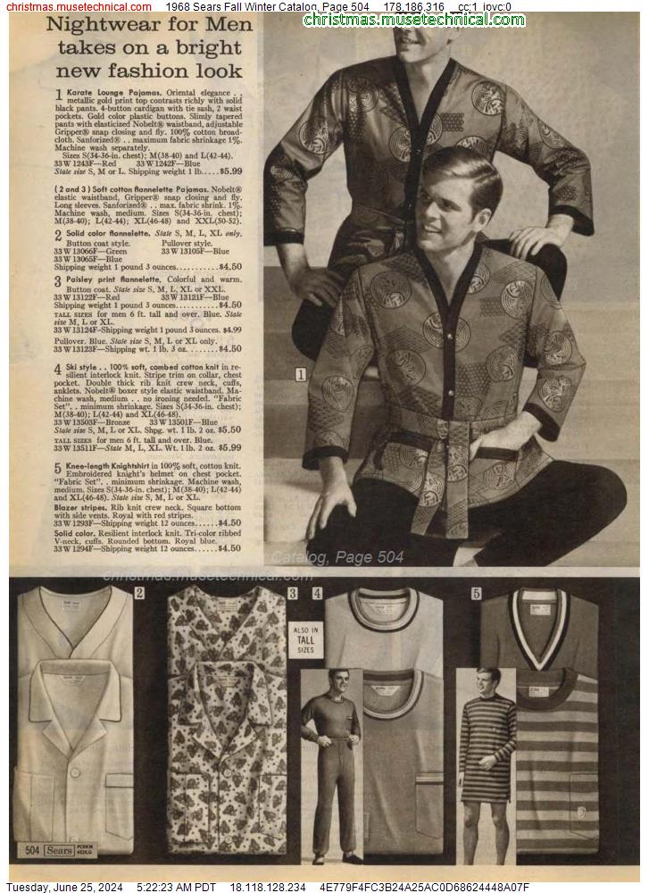 1968 Sears Fall Winter Catalog, Page 504