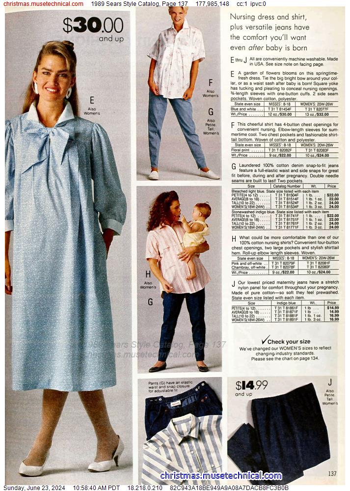 1989 Sears Style Catalog, Page 137