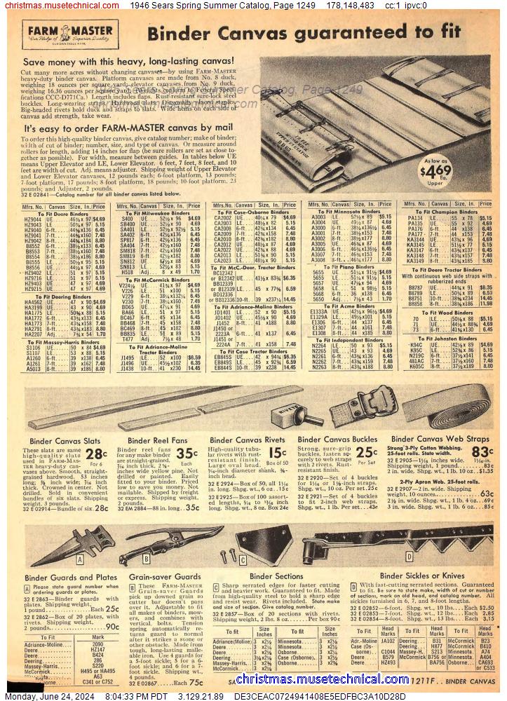 1946 Sears Spring Summer Catalog, Page 1249