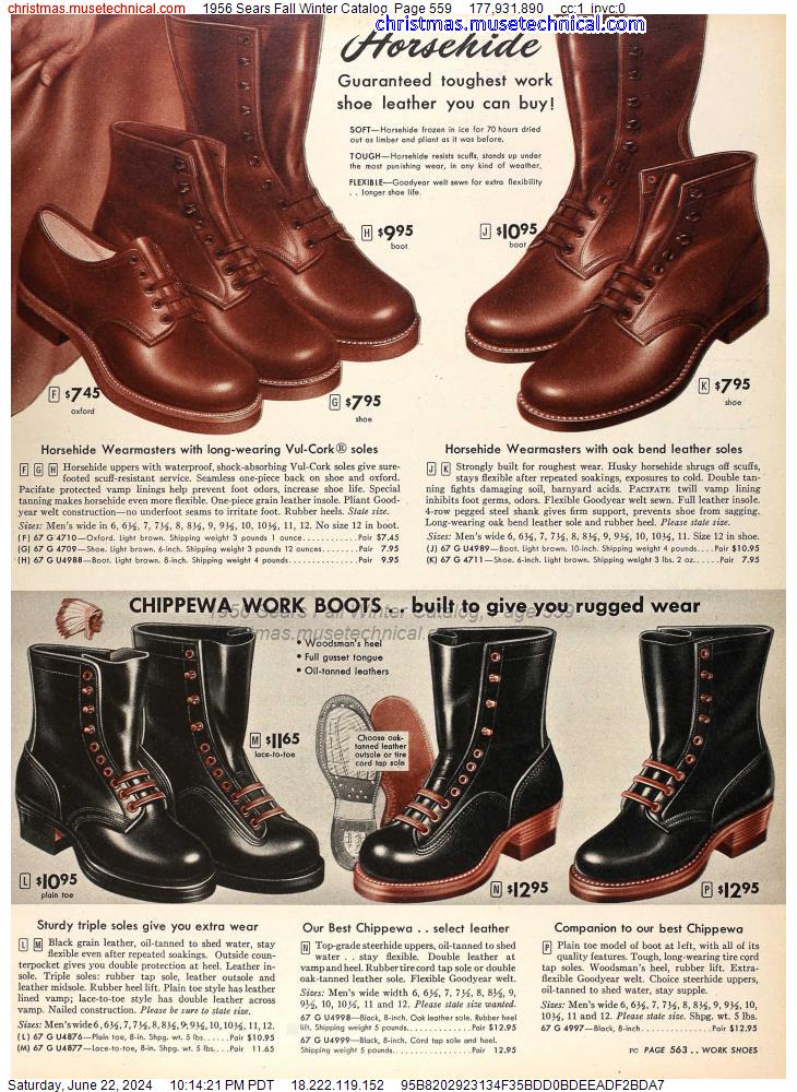 1956 Sears Fall Winter Catalog, Page 559
