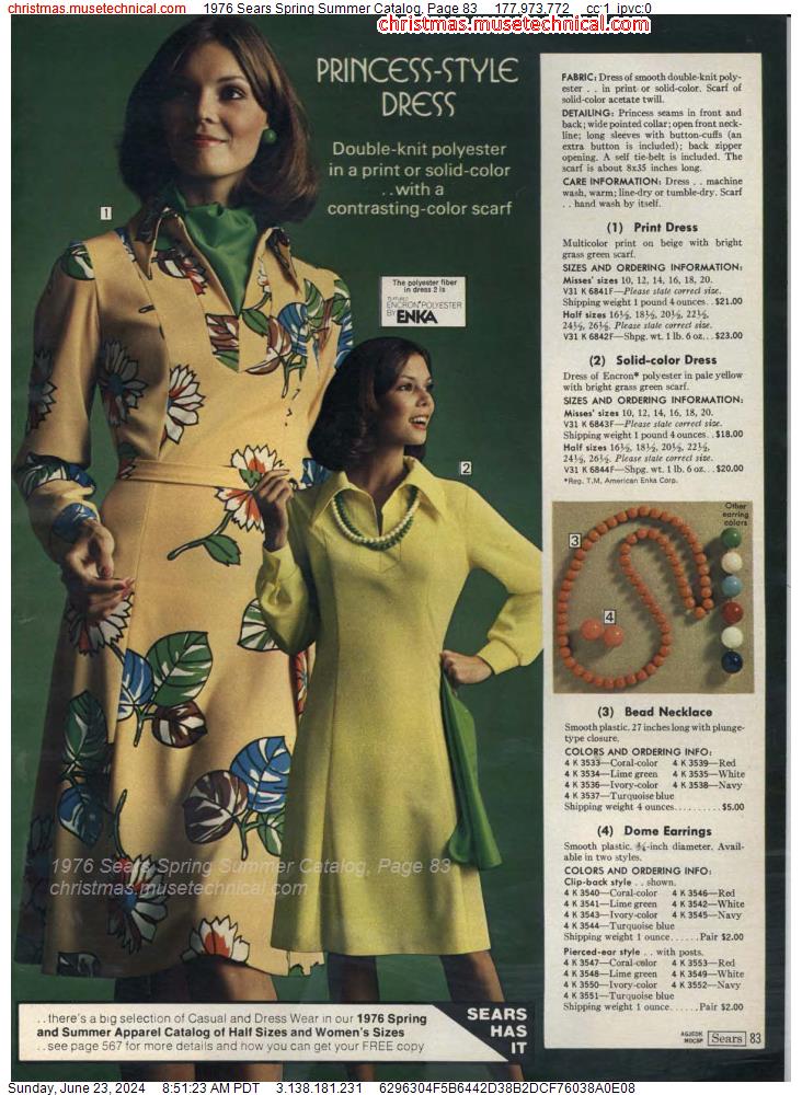 1976 Sears Spring Summer Catalog, Page 83