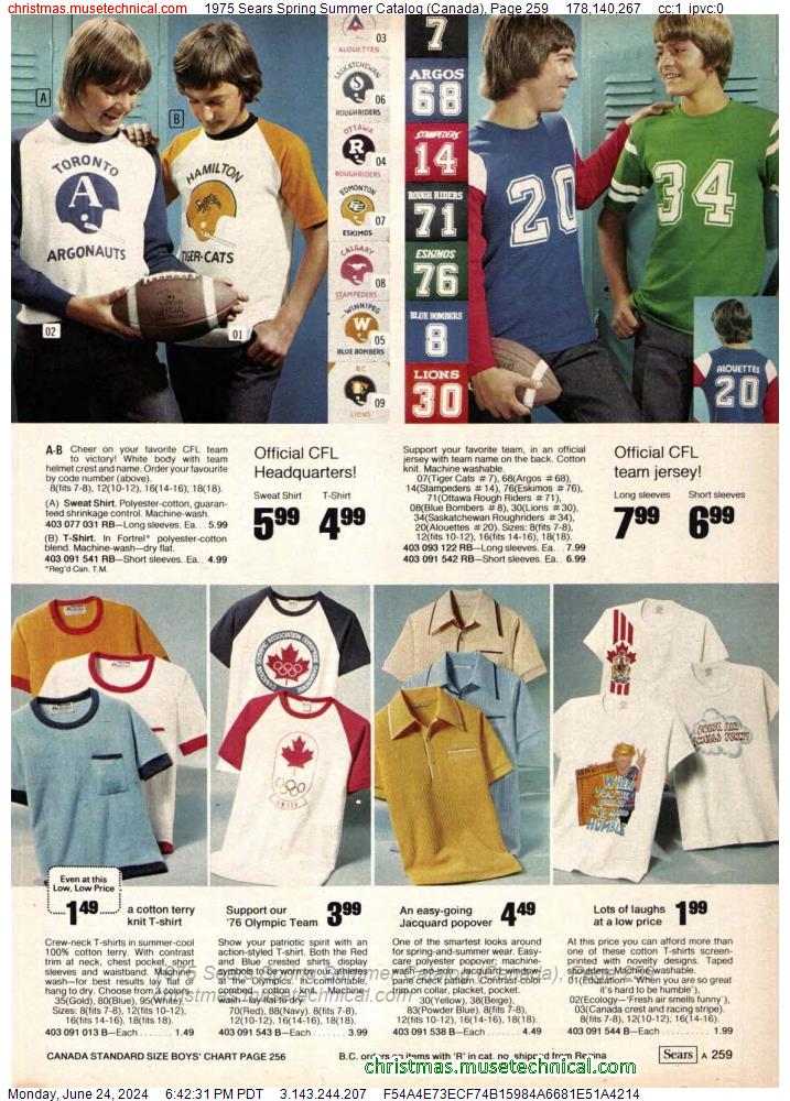 1975 Sears Spring Summer Catalog (Canada), Page 259
