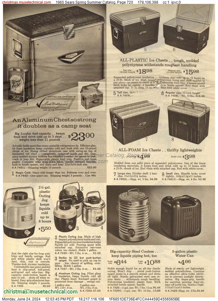 1965 Sears Spring Summer Catalog, Page 720