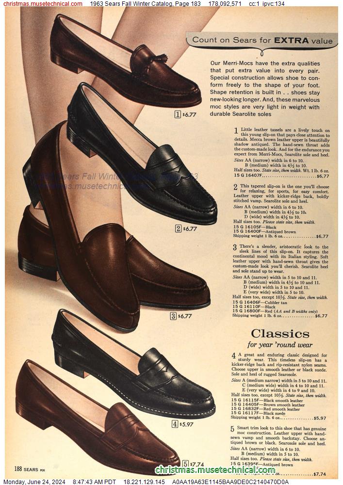 1963 Sears Fall Winter Catalog, Page 183