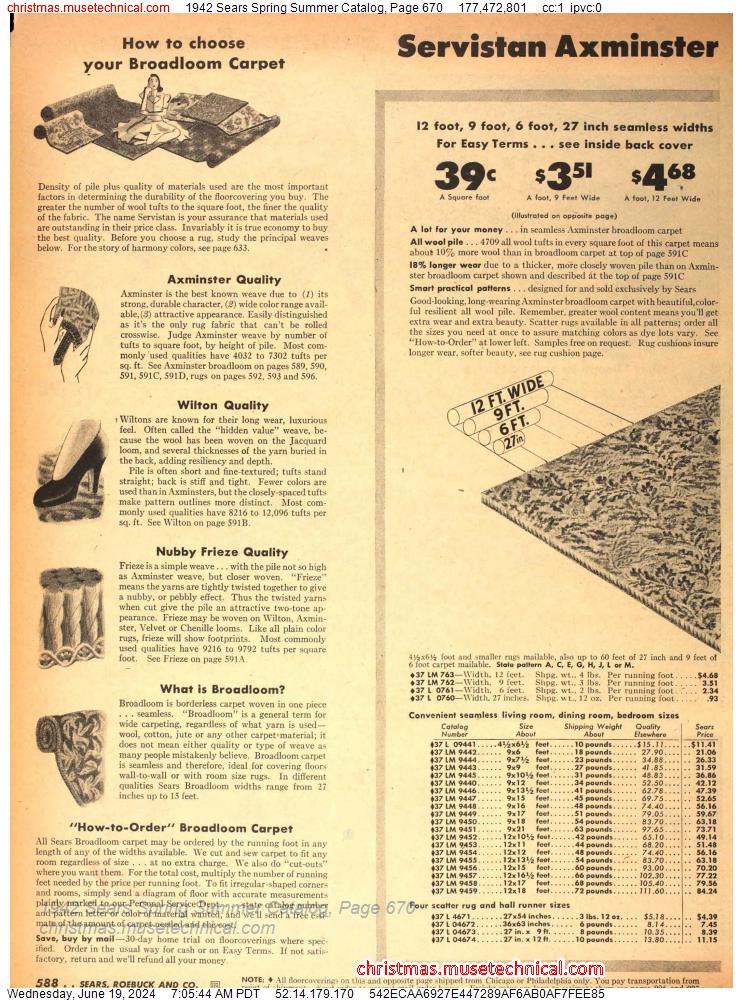 1942 Sears Spring Summer Catalog, Page 670