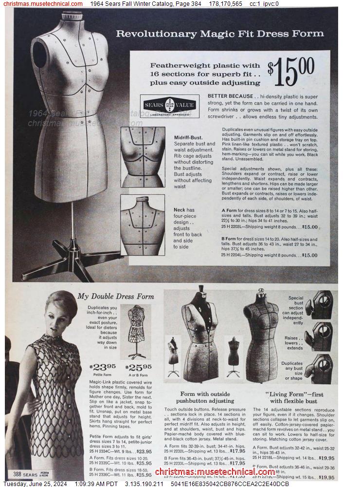 1964 Sears Fall Winter Catalog, Page 384