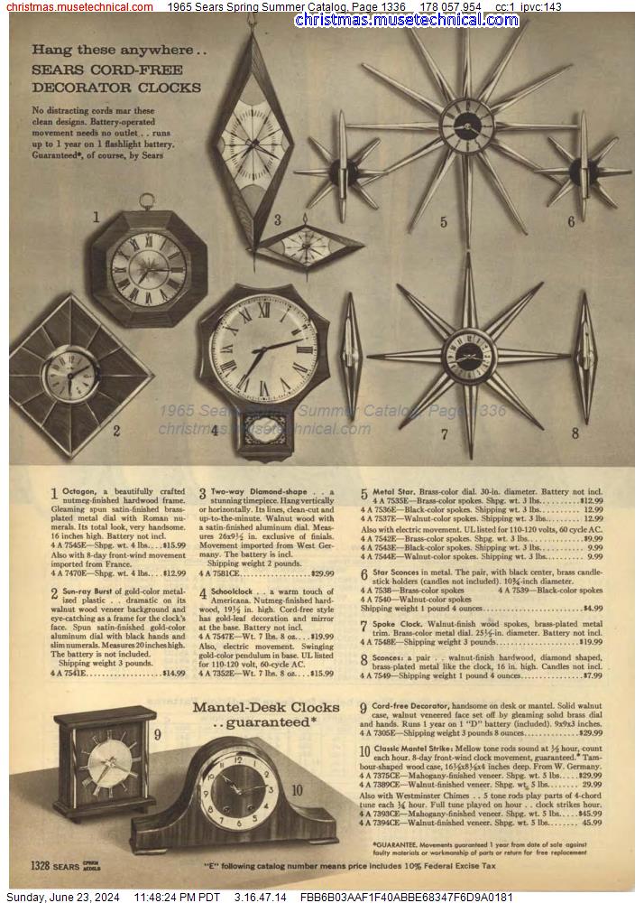 1965 Sears Spring Summer Catalog, Page 1336