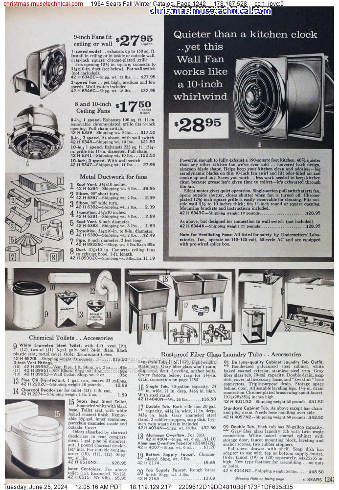 1964 Sears Fall Winter Catalog, Page 1242