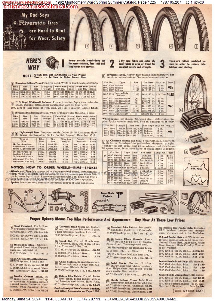 1962 Montgomery Ward Spring Summer Catalog, Page 1225