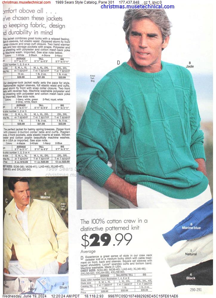 1989 Sears Style Catalog, Page 301