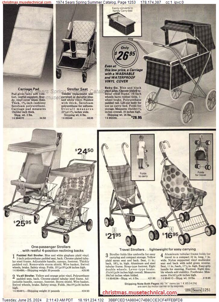 1974 Sears Spring Summer Catalog, Page 1253