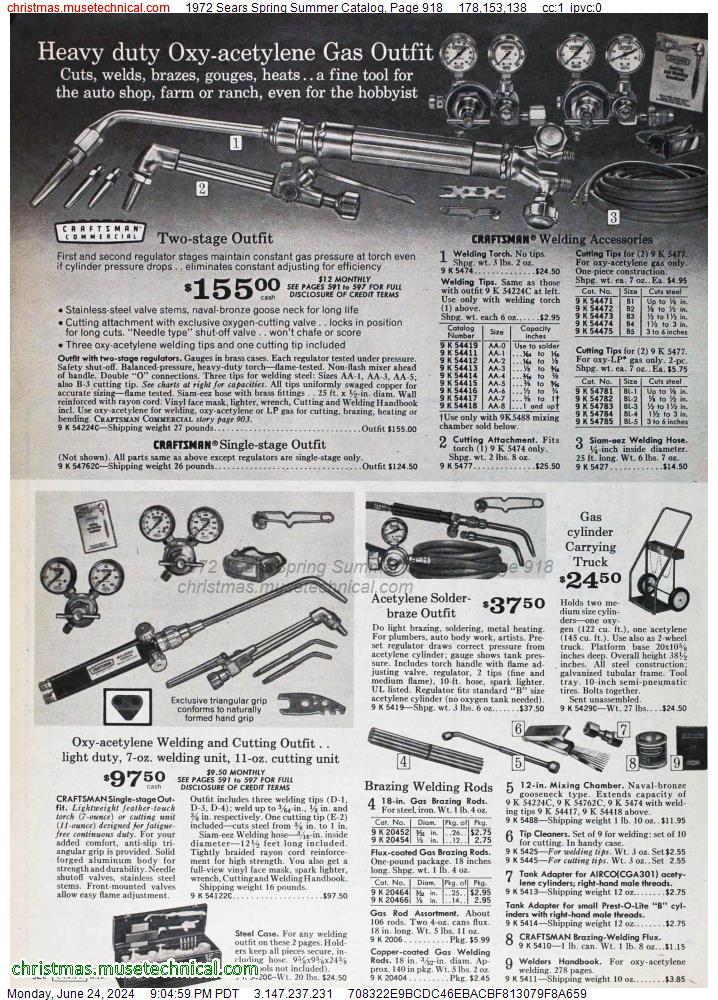 1972 Sears Spring Summer Catalog, Page 918