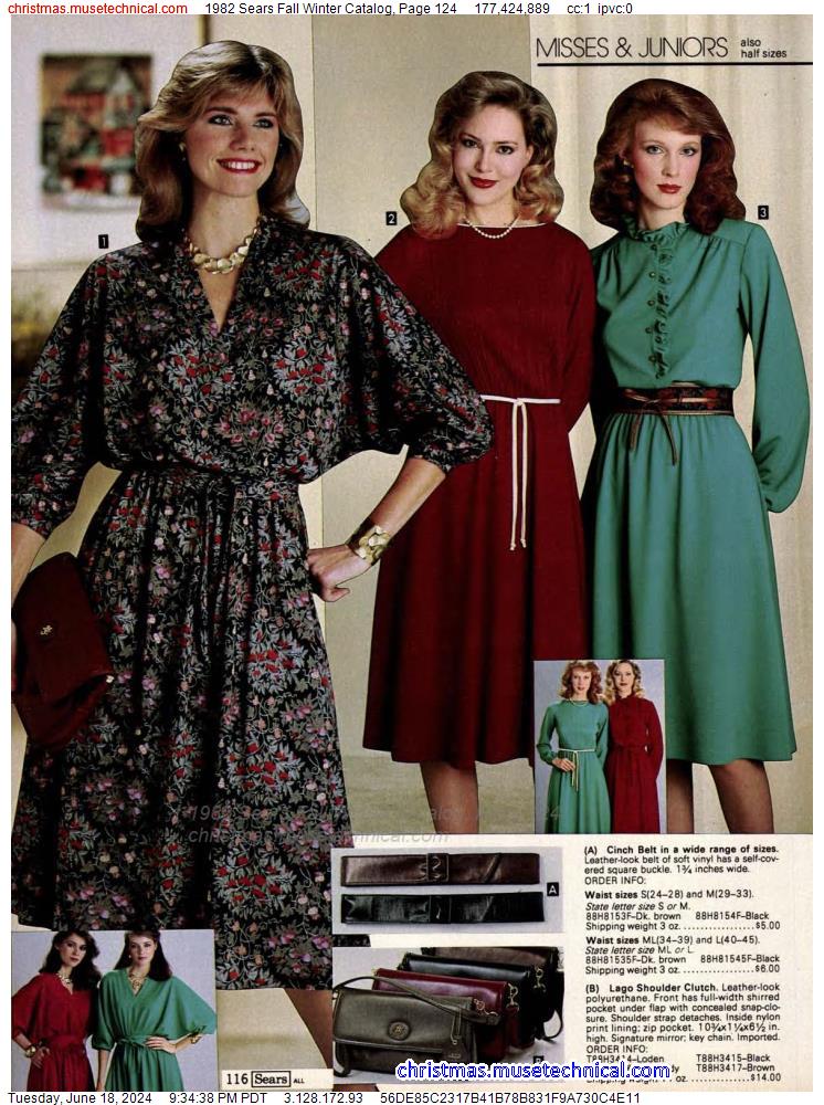 1982 Sears Fall Winter Catalog, Page 124