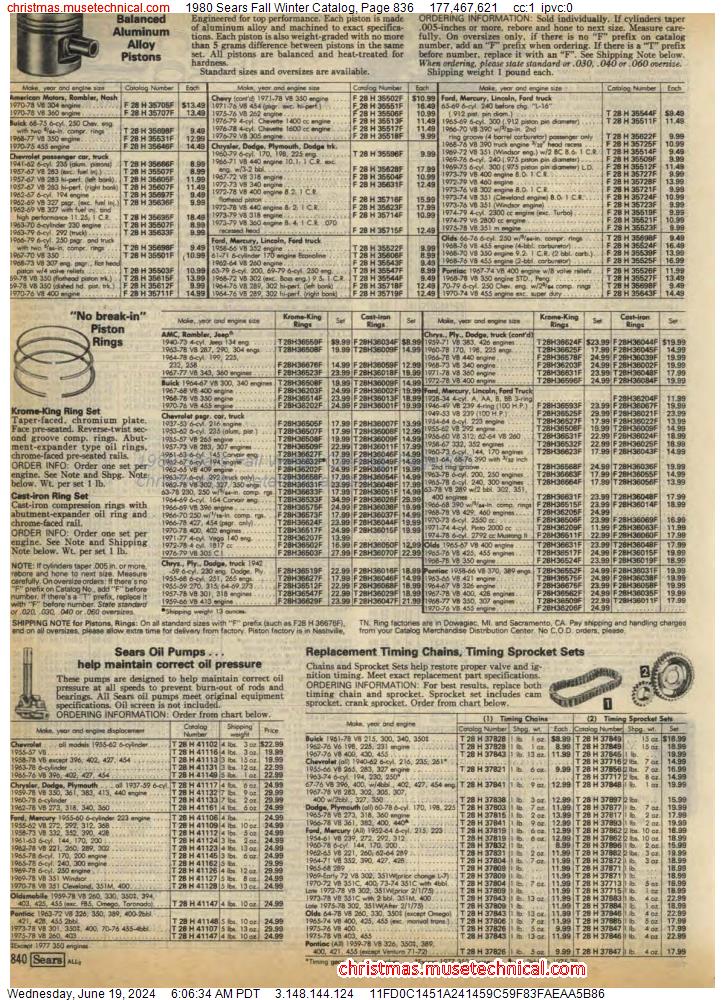 1980 Sears Fall Winter Catalog, Page 836