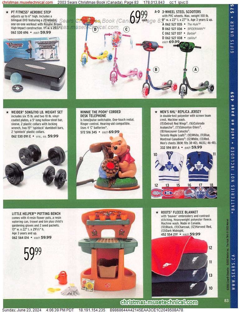 2003 Sears Christmas Book (Canada), Page 83