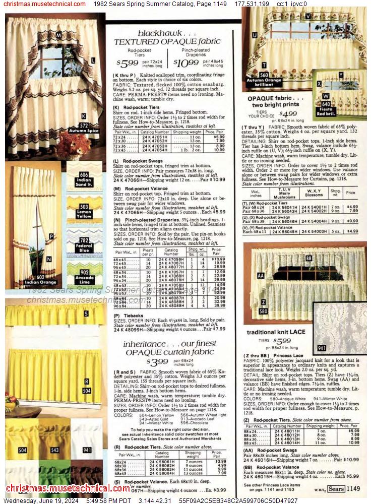 1982 Sears Spring Summer Catalog, Page 1149