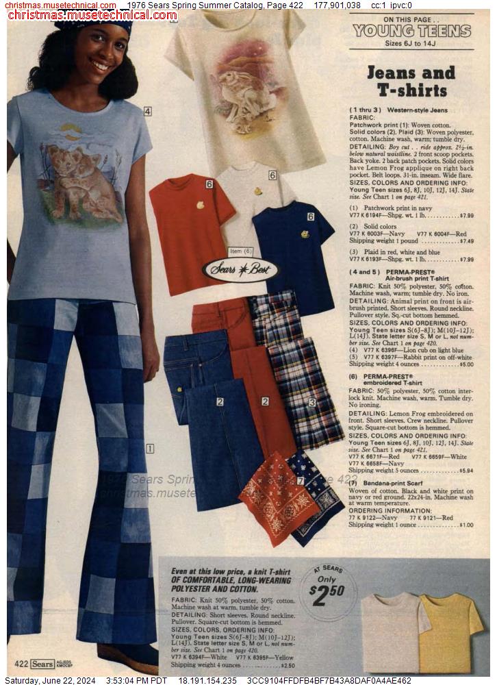 1976 Sears Spring Summer Catalog, Page 422