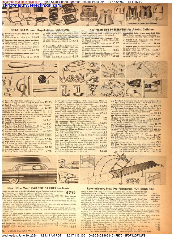 1954 Sears Spring Summer Catalog, Page 904