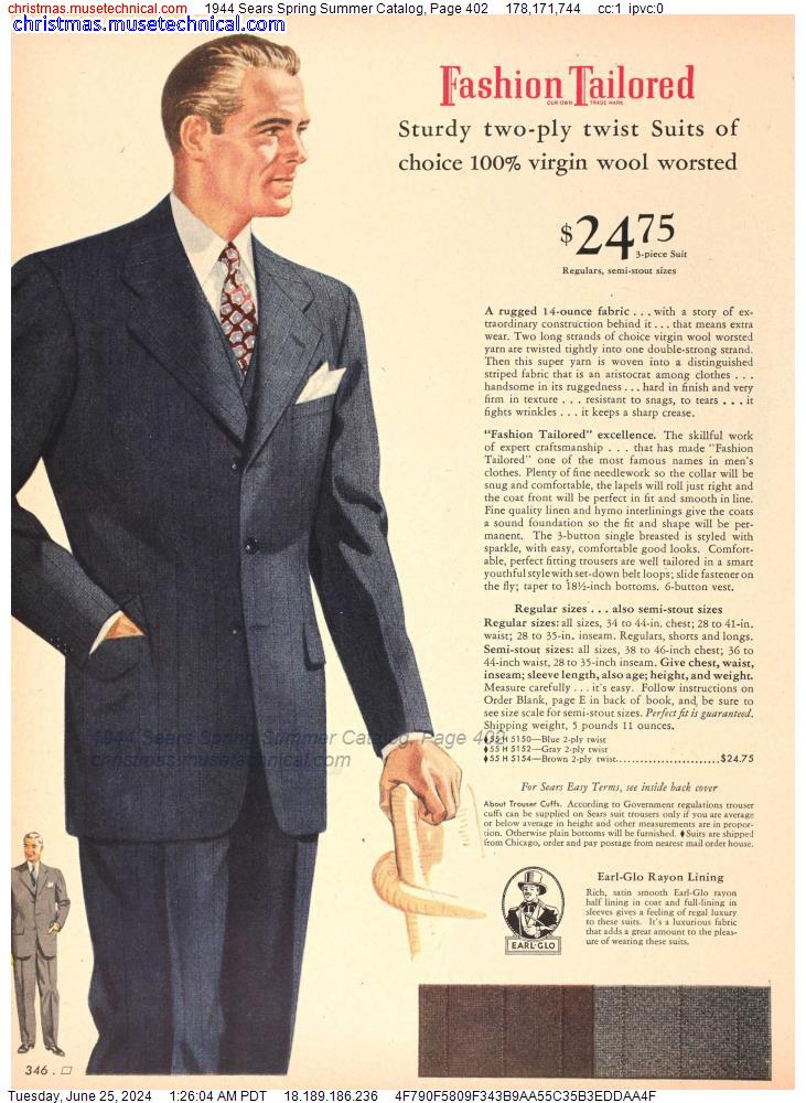 1944 Sears Spring Summer Catalog, Page 402
