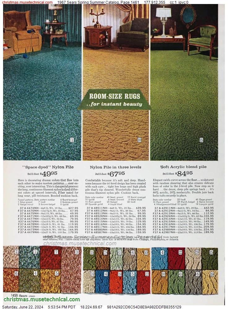 1967 Sears Spring Summer Catalog, Page 1461