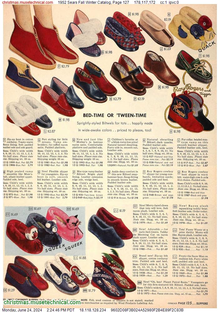 1952 Sears Fall Winter Catalog, Page 127