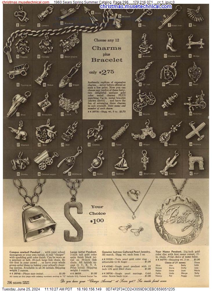 1960 Sears Spring Summer Catalog, Page 296