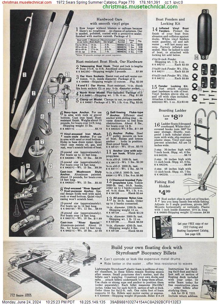 1972 Sears Spring Summer Catalog, Page 770